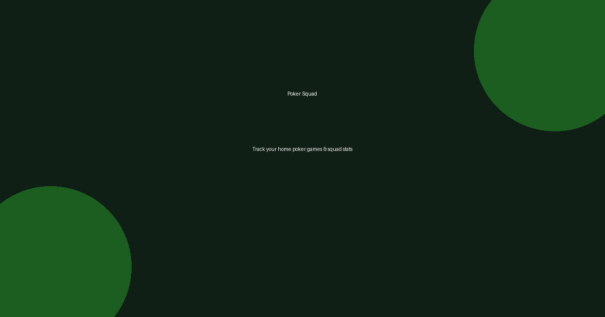 PokerSquad poker strategy and home-game tracking tools